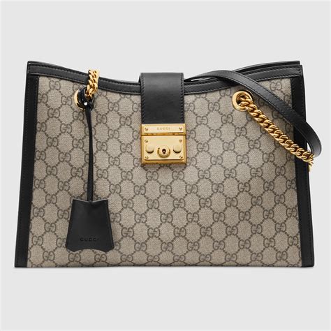 gucci gg canvas bamboo ring|GG Supreme Canvas Padlock Medium Shoulder Bag.